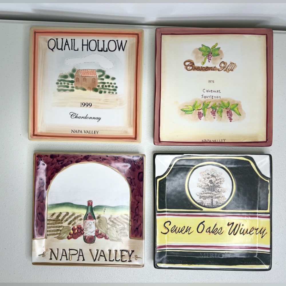 Set of 4 new in box appetizer plates.